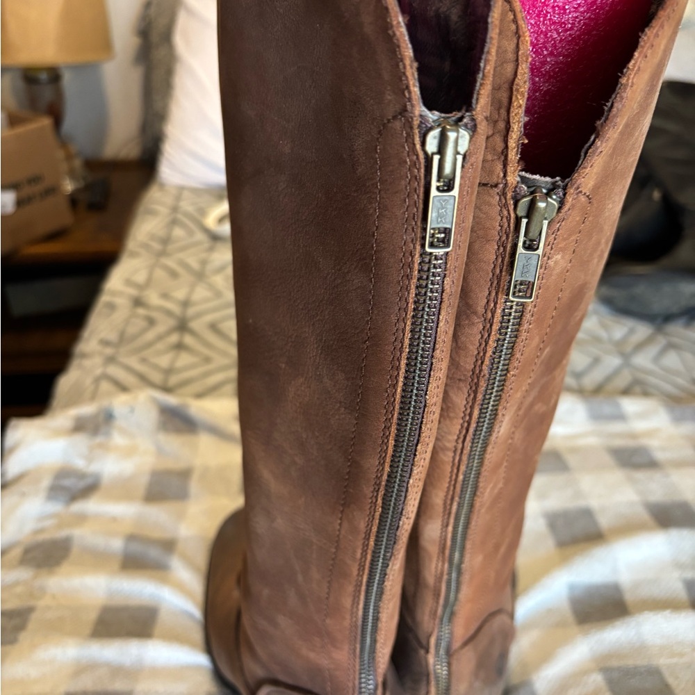 Born Plaid Lined Leather Boots - Picture 5 of 8